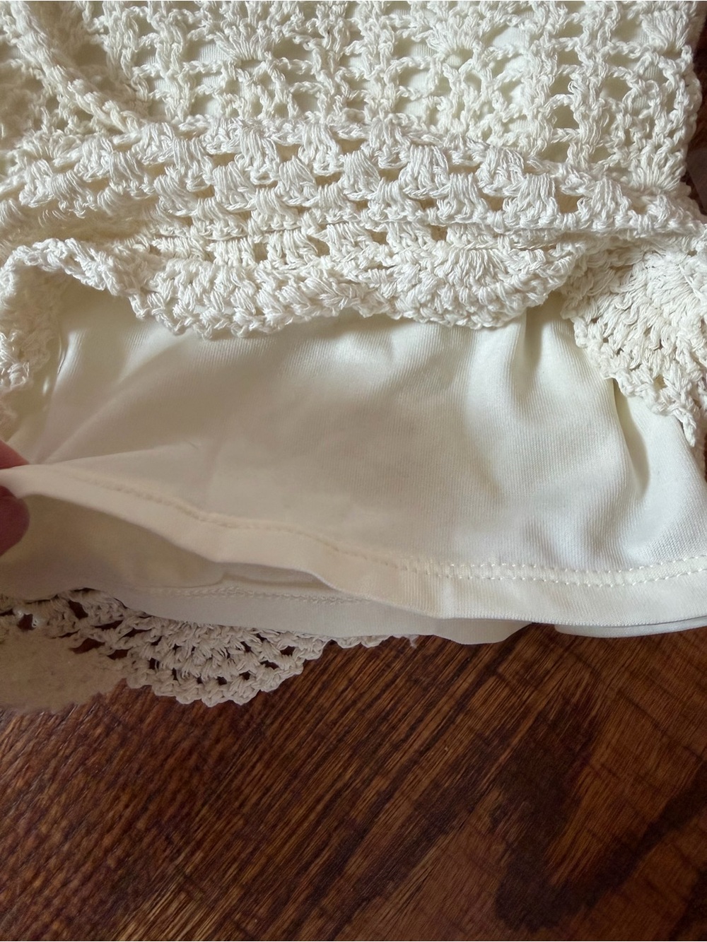 Poof! Cream Crochet Knit Shorts - Picture 8 of 8
